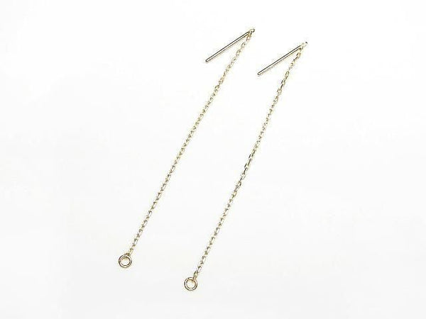 [Video] [K10 Yellow Gold] Cut Cable Chain American Chain Earrings (1 pair)
