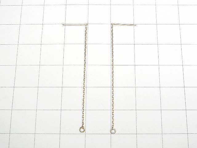 [Video] [K10 Yellow Gold] Cut Cable Chain American Chain Earrings (1 pair)
