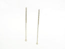 [Video] [K10 Yellow Gold] Cut Cable Chain American Chain Earrings (1 pair)