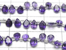 [Video]High Quality Amethyst AAA Pear shape Faceted 5x4mm 1strand (28pcs )