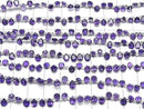 [Video]High Quality Amethyst AAA Pear shape Faceted 5x4mm 1strand (28pcs )