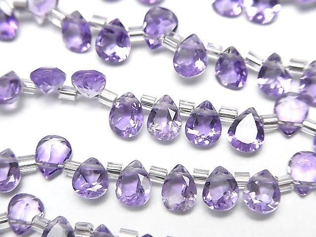 [Video]High Quality Light Color Amethyst AAA Pear Shape Faceted 5x4mm 1strand (28pcs)
