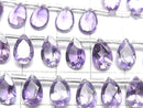 [Video] High Quality Amethyst AAA Pear shape Faceted 9x6mm half or 1strand (18pcs )
