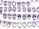 [Video] High Quality Amethyst AAA Pear shape Faceted 9x6mm half or 1strand (18pcs )