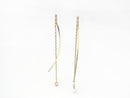 [Video] [K10 Yellow Gold] Cut Cable Chain American Chain Earrings (Curved) 1 pair
