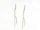 [Video] [K10 Yellow Gold] Cut Cable Chain American Chain Earrings (Wave) 1 pair