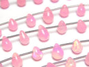 [Video] Pink color Opal Drop (Smooth) 1strand (12pcs)