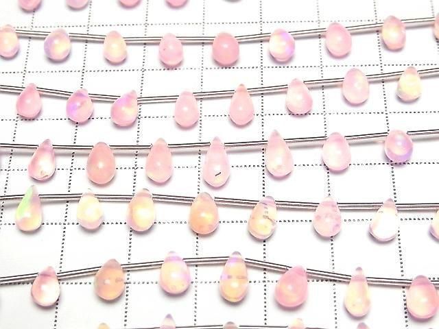 粉蛋白石水滴珠（平滑）1串（12顆）