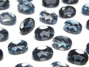 [Video]High Quality London Blue Topaz AAA Loose stone Oval Faceted 7x5mm 2pcs