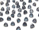 [Video]High Quality London Blue Topaz AAA Loose stone Triangle Faceted 4x4mm 5pcs