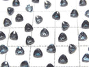 [Video]High Quality London Blue Topaz AAA Loose stone Triangle Faceted 4x4mm 5pcs