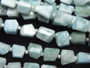 [Video]Larimar Pectolite AA+ Faceted Nugget half or 1strand beads (aprx.7inch/18cm)