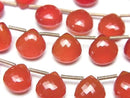 [Video]MicroCut High Quality Red Agate AAA Chestnut Faceted Briolette half or 1strand (8pcs)