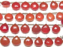 [Video]MicroCut High Quality Red Agate AAA Chestnut Faceted Briolette half or 1strand (8pcs)
