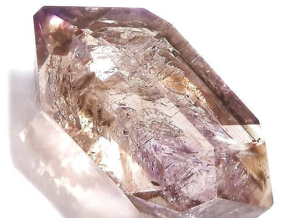 [Video][One of a kind] Elestial Quartz AAA- Faceted Nugget Loose stone 1pc NO.36