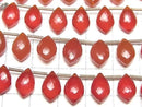 [Video]MicroCut High Quality Red Agate AAA Marquise Faceted Briolette half or 1strand (8pcs)
