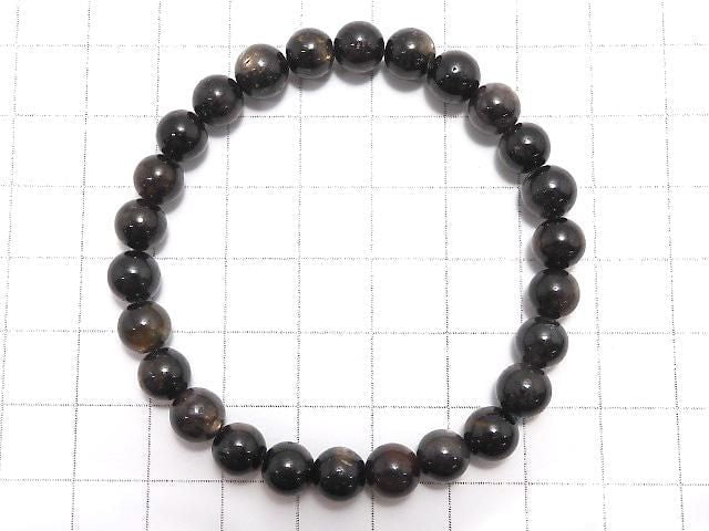 [Video][One of a kind] Black Star Sapphire Round 7mm Bracelet NO.6