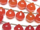 [Video]MicroCut High Quality Red Agate AAA Onion Faceted Briolette half or 1strand (8pcs)