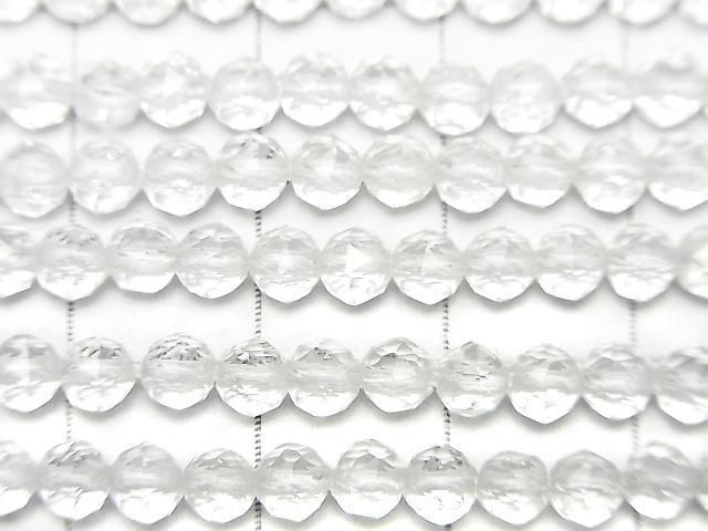 [Video] High Quality! Crystal (Synthetic Quartz) AAA Star Faceted Round 4mm 1strand Beads (approx. 15 inches/37 cm)
