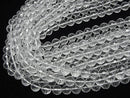 [Video] High Quality! Crystal (Synthetic Quartz) AAA 128 Faceted Round 10mm half or 1 strand beads (approx. 15 inches/37 cm)