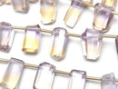 [Video]High Quality Ametrine AAA- Rough Faceted Rectangle half or 1strand (16pcs)