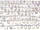 [Video]High Quality Ametrine AAA- Rough Faceted Rectangle half or 1strand (16pcs)