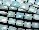 [Video]Larimar Pectolite AA++ Faceted Rectangle half or 1strand (16pcs)