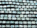 [Video]Larimar Pectolite AA++ Faceted Rectangle half or 1strand (16pcs)