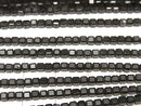 [Video] High Quality! Black Obsidian AAA Cube Shape 2x2x2mm 1strand beads (approx. 15 inches/36 cm)