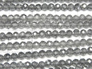 High Quality! Gray Flash Crystal Faceted Round 3mm 1strand Beads (approx. 15 inches/37 cm)