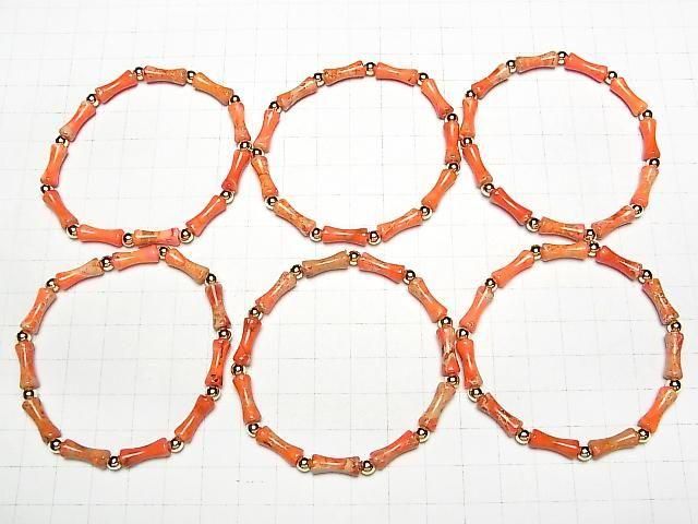 [Video] Orange Kaolinite Bamboo Bracelet 13x5x5mm