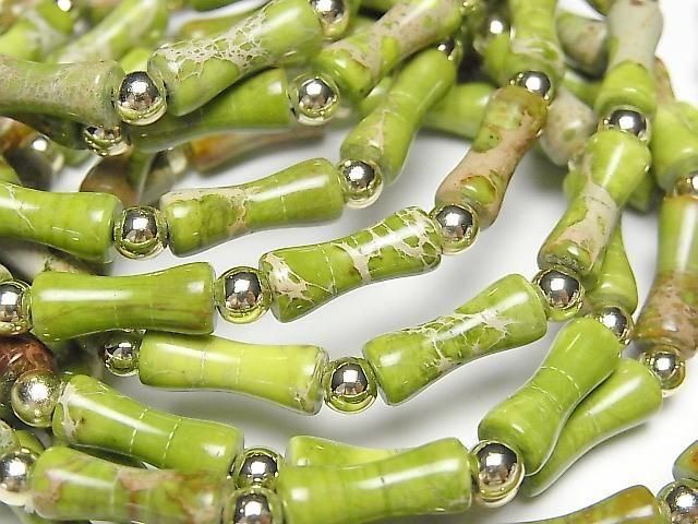 [Video] Light Green Kaolinite Bamboo Bracelet 13x5x5mm