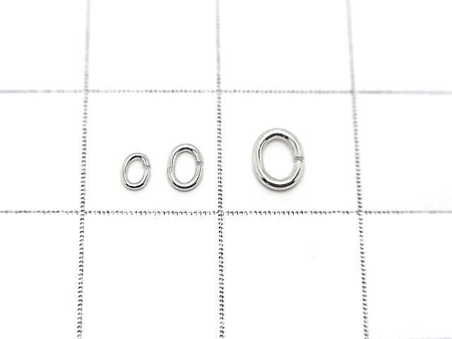 Silver925  Oval Jump Ring [3mm][4mm][5mm] Rhodium Plated  20pcs