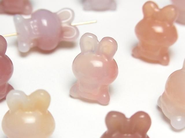 [Video] Agate Rabbit Motif 18x13mm [Drilled Hole] 3pcs