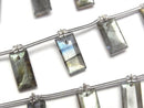 [Video] High Quality Labradorite AA++ Rectangle Faceted 1strand (8pcs)