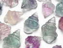 [Video] Multicolor Fluorite AAA- Shell (Snail) Motif 18x12mm [Undrilled] 5pcs