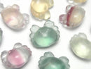 [Video] Multicolor Fluorite AAA- Crab Motif 13.5x16.5mm [Undrilled] 5pcs