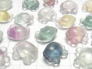 [Video] Multicolor Fluorite AAA- Crab Motif 13.5x16.5mm [Undrilled] 5pcs