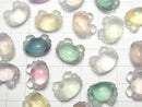 [Video] Multicolor Fluorite AAA- Crab Motif 13.5x16.5mm [Undrilled] 5pcs