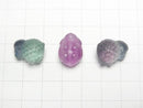 [Video] Multicolor Fluorite AAA- Sheep Motif 14x17mm [Undrilled] 5pcs