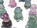 [Video] Multicolor Fluorite AAA- Dog Motif 17x12mm [Undrilled] 5pcs