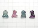 [Video] Multicolor Fluorite AAA- Dog Motif 17x12mm [Undrilled] 5pcs