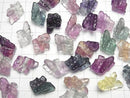 [Video] Multicolor Fluorite AAA- Fairy Motif 17x13mm [Undrilled] 5pcs