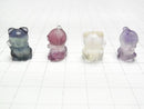 [Video] Multicolor Fluorite AAA- Lucky Cat Motif 18x13mm [Drilled Hole] 5pcs