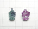 [Video] Multicolor Fluorite AAA- Elephant Motif 17x12mm [Undrilled] 5pcs