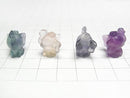 [Video] Multicolor Fluorite AAA- Elephant Motif 17x12mm [Undrilled] 5pcs