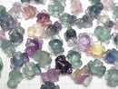 [Video] Multicolor Fluorite AAA- Elephant Motif 17x12mm [Undrilled] 5pcs