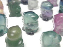 [Video] Multicolor Fluorite AAA- Dinosaur Motif 17x13mm [Undrilled] 5pcs