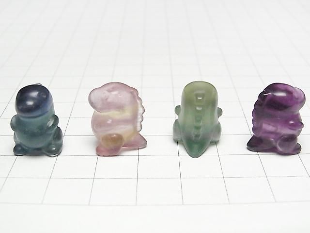 [Video] Multicolor Fluorite AAA- Dinosaur Motif 17x13mm [Undrilled] 5pcs