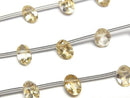 [Video]High Quality Citrine AAA- Oval Faceted [S size] 1 strand beads (aprx.7inch/18cm)